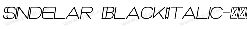 Sindelar BlackItalic字体转换